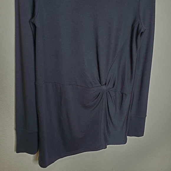 Athleta Nirvana Twist Clarity Black Ribbed Oversized Crewneck Sweatshirt - Picture 3 of 6